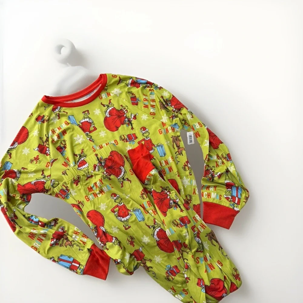 Dr Seuss The Grinch Men's Christmas Pajamas L Pants Long Sleeve Matching Family